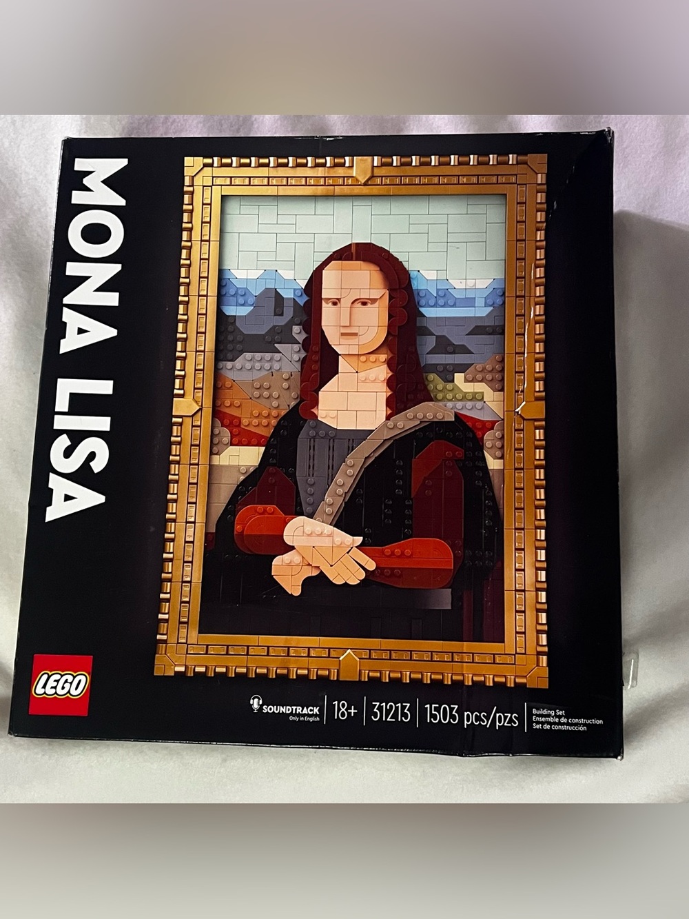 **Retired**LEGO Mona Lisa Wall Mosaic in Black, Gold, Brown and Red